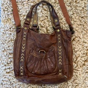 COPY - Lucky Brand shoulder leather Whip Stitch Shoulder strap bag